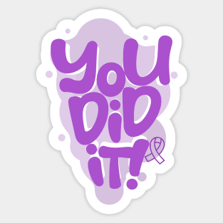 Domestic violence awareness - You did it! Sticker